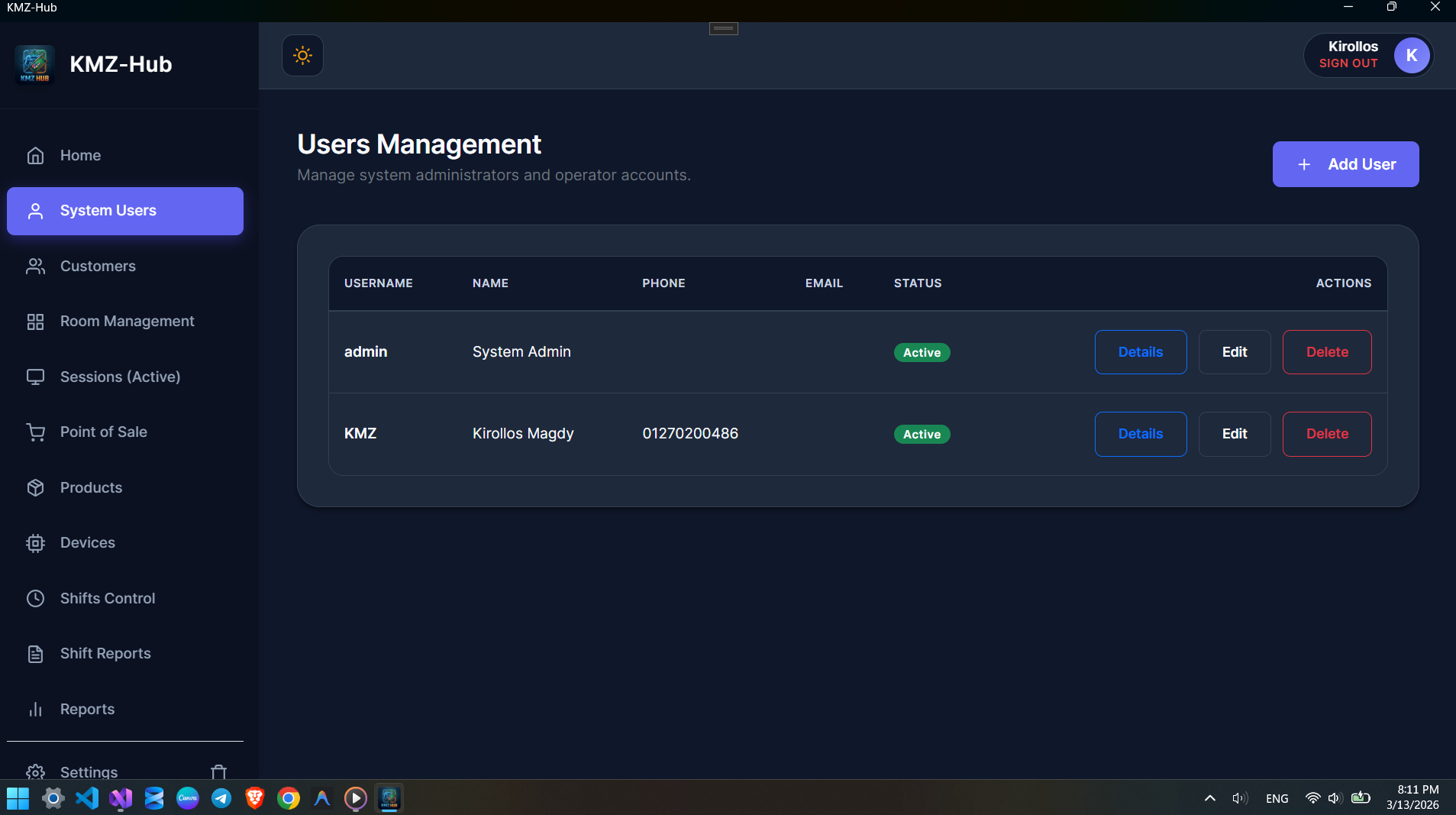 Users List